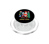 Coop Life Scandinavian Folk Art Rooster Farmer PopSockets PopGrip for MagSafe