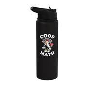 Coop Math Funny Backyard Chicken Poultry Keeper Stainless Steel Insulated Water Bottle