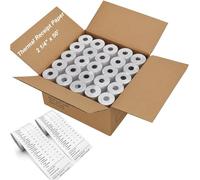 Coopaty 2 1/4" x 50' Thermal Receipt Paper Rolls, Cash Register Paper, POS Paper Roll, Thermal Paper for Cash Register and POS Systems, 50 Rolls