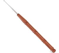 Coopay 1.0mm Crochet Hook, Ergonomic Crochet Hooks with Warm Wood Grips, Lightweight Crochet Hooks for Arthritic Hands, Small Lace Crochet Hook, Metal Crochet Needles for Beginners (1.0mm)