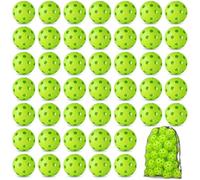 Coopay 12/100 Pack Baseball Practice Balls Plastic Training Balls Lightweight Hollow Softballs with a Drawstring Bag for Hitting, Baseball Training Indoor (50 Pack, Green)