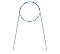 Coopay 2.25mm Circular Knitting Needles 60cm, Stainless Steel Circular Needles with Flexible Cable, Round Knitting Needles for Knit Socks, Fixed Metal Circle Knitting Pins for Small Projects