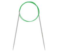 Coopay 2.5mm Circular Knitting Needles 80cm Long, Metal Circular Needles with Flexible Cable, Round Knitting Needles for Large Project, Fixed Cable Circle Knitting Pins for Blanket, Scarf, Hats