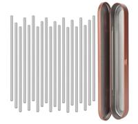 Coopay 20pcs Stainless Steel Locking Board Hook Pins Turnbuckle Accessories Granny Square Turnbuckle Pins Smooth Pins for Crochet and Knitting Projects