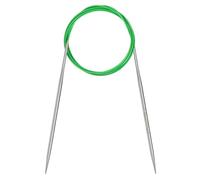 Coopay 3.25mm Circular Knitting Needles 120cm, Metal Circular Needles with Flexible Cable, Long Round Knitting Needles for Blankets Large Projects, Fixed Circle Knitting Pins for Arthritic Hands