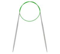 Coopay 3.25mm Circular Knitting Needles 60cm, Stainless Steel Circular Needles with Flexible Cable, Round Knitting Needles for Knit Socks, Fixed Metal Circle Knitting Pins for Small Projects