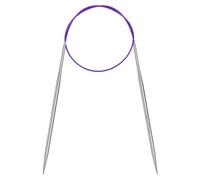 Coopay 3.5mm Circular Knitting Needles 60cm, Stainless Steel Circular Needles with Flexible Cable, Round Knitting Needles for Knit Socks, Fixed Metal Circle Knitting Pins for Small Projects
