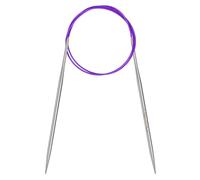 Coopay 3.5mm Circular Knitting Needles 80cm Long, Metal Circular Needles with Flexible Cable, Round Knitting Needles for Large Project, Fixed Cable Circle Knitting Pins for Blanket, Scarf, Hats