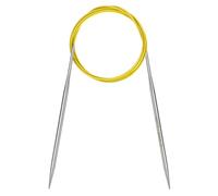 Coopay 3.75mm Circular Knitting Needles 120cm Long, Metal Circular Needles | Stainless Steel Circular Needle with Fixed Cable, Circle Knitting Pins, Long Round Knitting Needles for Blanket Large Project