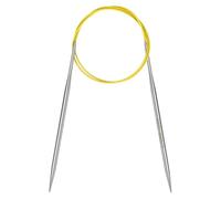 Coopay 3.75mm Circular Knitting Needles 80cm Long, Metal Circular Needles | Stainless Steel Needles with Flexible Cable, Round Knitting Needles, Fixed Circle Knitting Pins for Blankets, Large Projects