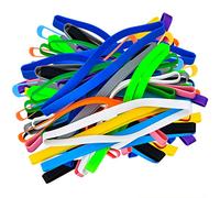 Coopay 36 Pieces Silicone Rubber Bands Colorful Elastic Bands Elastic Rubber Wrapping Bands for Books, Art, Exercise, Crab Traps, Cooking, Wrapping, Heat, Cold, UV, Chemical Resistant (8 inch)