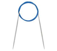 Coopay 3mm Circular Knitting Needles 120cm, Metal Circular Needles with Flexible Cable, Long Round Knitting Needles for Blankets Large Projects, Fixed Circle Knitting Pins for Arthritic Hands