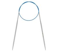Coopay 3mm Circular Knitting Needles 60cm, Stainless Steel Circular Needles with Flexible Cable, Round Knitting Needles for Knit Socks, Fixed Metal Circle Knitting Pins for Small Projects