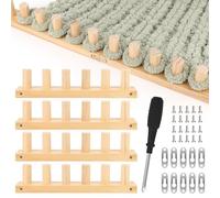 Coopay 4-in-1 Chunky Blanket Loom, 52" Wooden Knitting Loom Kit for Chunky Blankets, Wood Chunky Yarn Knitting Loom Kit for DIY Blankets Throws, Hand Knitting Tools for Thick Yarn Beginner Friendly