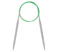 Coopay 5.5mm Circular Knitting Needles 80cm Long, Metal Circular Needles with Flexible Cable, Round Knitting Needles for Large Project, Fixed Cable Circle Knitting Pins for Blanket, Scarf, Hats
