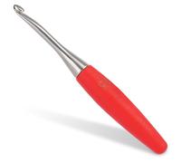 Coopay 5.5mm Crochet Hook, Ergonomic Crochet Hooks with Beech Wood Grips, Smooth Stainless Steel Crochet Hooks for Beginners, Colored & Stylish Metal Crochet Needle for Crocheting Hats, Scarves(5.5mm)