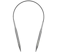 Coopay 6.5mm 40cm Circular Knitting Needles Steel Circular Needles with Flexible Cable Fixed Circular Knitting Needles Metal Knitting Needles for Socks, Small Projects