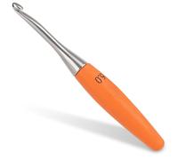Coopay 6mm Crochet Hook, Ergonomic Crochet Hooks with Beech Wood Grips, Smooth Stainless Steel Crochet Hooks for Beginners, Colored & Stylish Metal Crochet Needle for Crocheting Hats, Scarves (6.0mm)