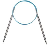 Coopay 7mm 100cm Long Circular Knitting Needles Steel Circular Needles with Flexible Cable Fixed Circular Knitting Pins Metal Knitting Blanket Large Project Arthritis Hands US Size 10.75