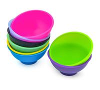 Coopay 8 Pieces Mini Silicone Pinch Bowls Colorful Heat Resistant Snack Prep and Serve Bowls, Unbreakable, Flexible, 1.75 Oz (Solid Colors)