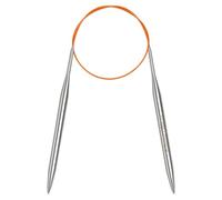 Coopay 8mm Circular Knitting Needles 60cm, Stainless Steel Circular Needles with Flexible Cable, Fixed Metal Circle Knitting Pins for Chunky Wool, Round Knitting Needles for Socks Small Projects