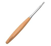 Coopay Beechwood Crochet Hook 6.0 mm, Metal Crochet Hooks Soft Grip, Ergonomic Crochet Hook, Lightweight Crochet Hooks for Arthitic Hands, Hand-Warm Crochet Needle 10/0 UK Size