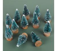 Coopay Bottle Brush Christmas Tree 12 Pack, Small Xmas Trees, Xmas Crafts Decoration Mini Trees for Art Projects,Miniature Xmas Tree to Making DIY Snow Globes, Xmas Cake and Gifts