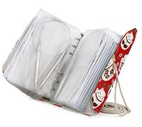 Coopay Circular Knitting Needles 40cm, Metal Circular Needles Set with Case, Short Round Knitting Pins for Socks Sleeves Necklines or Small Project, Fixed Circular Needles UK Gift Kit Beginners