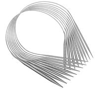 Coopay Circular Knitting Needles Set 120 cm, 9 Pieces Stainless Steel Knitting Needles, Metal 2.0-6.0 mm, Practical