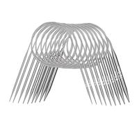 Coopay Circular Knitting Needles Set - 9 PCS Lightweight Metal, 100cm Long With Size Coding for Beginners, Flexible for Large Projects