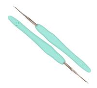 Coopay Crochet Hook 0.5mm 2 Pack, Small Dreadlocks Hook, Tiny for Locking Hair, Steel Fine Thin, Ergonomic, UK Size