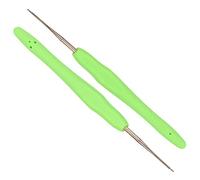 Coopay Crochet Hook 0.75mm 2 Pack, Small Crochet Hook for Amigurumi and Fine Crocheting, Tiny Crochet hook with Soft Handle, Small Crochet Hooks Ergonomic, Crochet Needles 0.75 mm UK Size