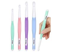 Coopay Crochet Hooks Large UK Size 15mm 12mm 10mm 8mm, Plastic Chunky Crochet Hooks for Travel, Ergonomic Big Crochet Hook with Long Handle for Arthritis Hand, For Chunky Yarn Rug Projects