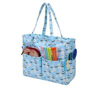Coopay Crochet Tote Bag. Knitting Bags UK, Craft Storage Bag, Craft Bags for Crafting, Sewing, Cross Stitch or Embroidery, Crafters Bag, Knitting Project Travel Bag, Bee