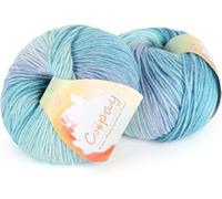 Coopay Gradient Yarn Cake, 2×100g Cake Yarn for Crochet & Knitting - 50% Cotton 50% Acrylic - Soft Gradient Crochet Yarn, Double Knit Ombre Yarn for Blankets Sweaters Scarves Shawls (104 Blue Light)