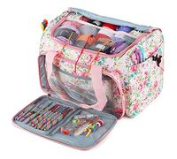 Coopay Knitting Bags and Knitting Organizers Large, Knitting Bag Extra Large Craft Bags With Compartments, Yarn Storage Organiser UK, Women Travel Crochet Bags for Wool and Hooks, Knitter's Gift