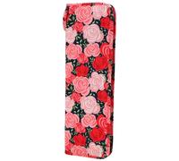 Coopay Knitting Needle Case - Soft Pin Holder & Storage for Long Needles, 14 x 43 x 2cm, Rose