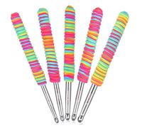 Coopay Large Crochet Hooks Set, K/6.5mm, 7.0mm, L/8.0mm, M/9.0mm, N/10.0mm, Cute Crochet Hook Set Aluminum Crochet Needles for Crocheting Blankets, Scarves, Sweaters
