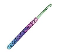 Coopay Mermaid Crochet Hook 5.5 mm Solid Metal Hook UK Size, Crafted Clay Crochet Hooks for Arthritic Hands, Crochet Needles Soft Grip Handle for Crochet Beginners