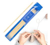Coopay Pack of 5 Bamboo Needles 4.5 mm Knitting Needles Set, 20 cm Length Knitting Needles for Socks, Scarves, Hats, Pets, Sweaters, Socks Knitting for Beginners, Sock Needles 4.5 mm