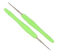 Coopay Small Crochet Hooks 2 Pack, 0.6mm Fine Thin Steel, Ergonomic for Dreadlocks & Locking Hair, UK Size