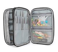 Coopay Stainless Steel Circular Knitting Needle Set with Bag, 9 Pieces 80 cm Needles with Gauge & Crochet Accessories, 2.5-10 mm