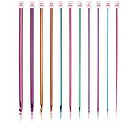 Coopay Tunisian Crochet Hooks, Metal Tunisian Crochet Hook Set for Beginners, Long Crochet Hooks for Tunisian Knitting, Afghan Hooks for Arthritic Hands, Tunisian Stitches Crochet Starter Kit