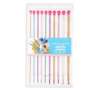 Coopay Tunisian Crochet Hooks Set 35cm, Long Crochet Hooks for Tunisian, Extra Long Afghan Knitting Needles for Tunisian Crochet, Lightweight Metal Aluminium Tunisian Hooks 2.5mm to 8.0mm