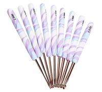 Coopay Warm Crochet Hooks, 9PCS Aluminum Crochet Needles, Ergonomic Set for Arthritic Hands, Ideal Knitting Supplies