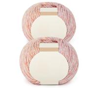 Coopay Yarn for Crocheting, 2 Pack of 150g/5.29oz Crochet Yarn - 72% Cotton 28% Acrylic, Soft for Crocheting & Knitting, Perfect for Scarves, Hats, Socks, Blankets, Red