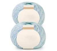 Coopay Yarn for Crocheting, 2 Pack of 150g/5.29oz Crochet Yarn - 72% Cotton 28% Acrylic, Soft for Crocheting & Knitting, Perfect for Scarves, Hats, Socks, Blankets, Jade Green