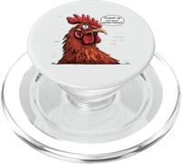 Cooped Up Never Chicken-Hearted Rooster Funny Farm Fowl PopSockets PopGrip for MagSafe