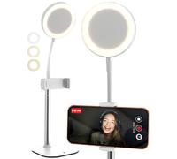 COOPER ChatStand Halo, 9-13" Adjustable Phone Stand for Filming, Ring Light with Stand, Selfie Light for iPhone, iPhone Tripod for Filming, Ringlight Youtube Starter, Vlogging Kit (Frost White)