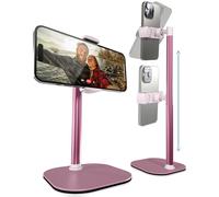 COOPER ChatStand, Height Adjustable Mobile Phone Stand for Desk, Mobile Phone Holder, iPhone Stand for Filming, iPhone Holder Desk, Video Recording, Streaming on Samsung, Android Phones, (Rose Gold)